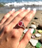 Handcrafted Sterling Silver Seaham Multi Sea Glass Ring – Rare Pinks & White.  - Image 1
