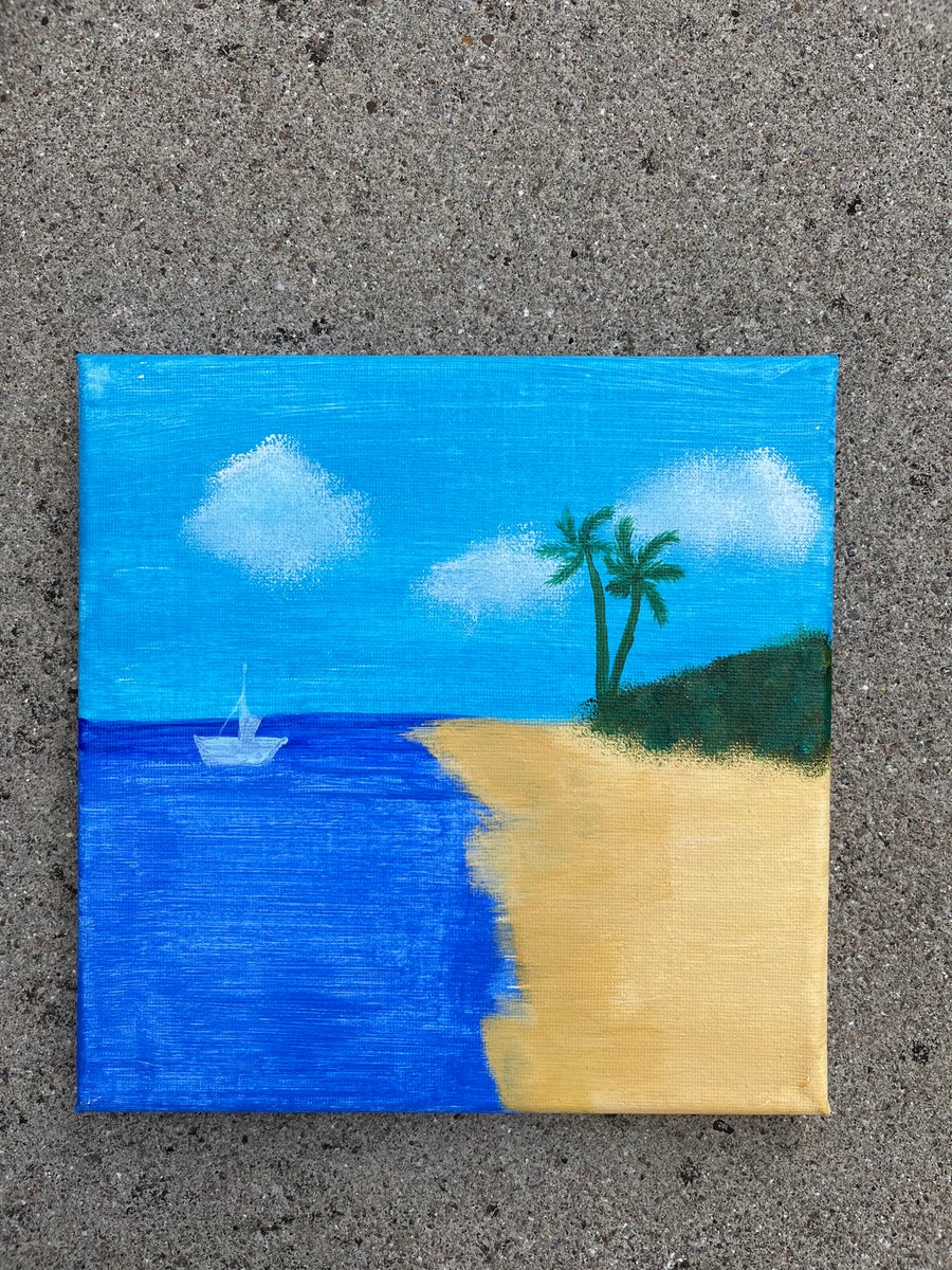 Canvas Beach Painting