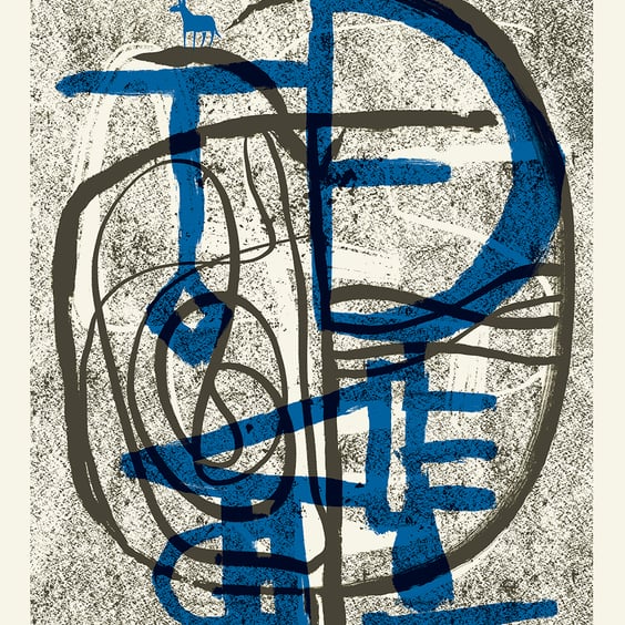 Donkey Abstract No.3 two-colour A2 screen-print