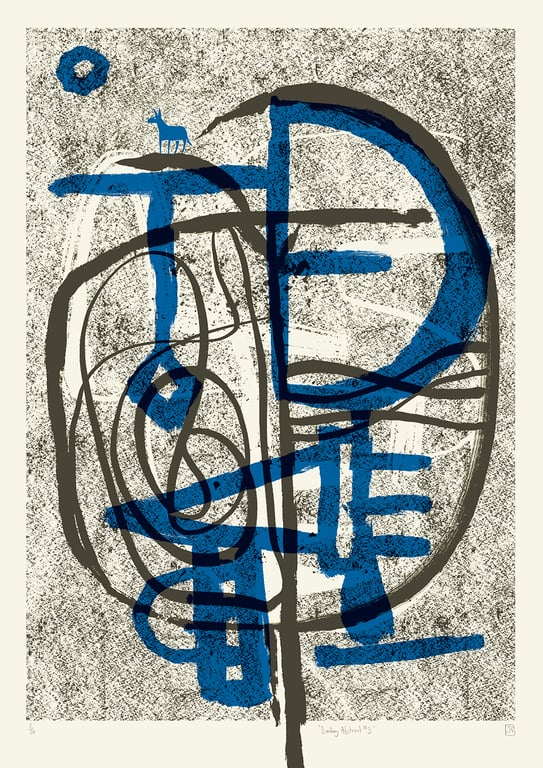 Donkey Abstract No.3 two-colour A2 screen-print