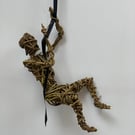 Decorative willow sculpture figures 30cm high,  