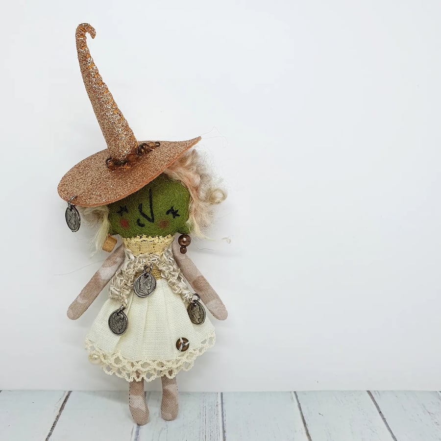 Treasure Hunter Beach Witch Art Doll