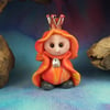 Spring Sale ... Tiny Royal Gnome 'Henry' with Royal Crown OOAK Sculpt 
