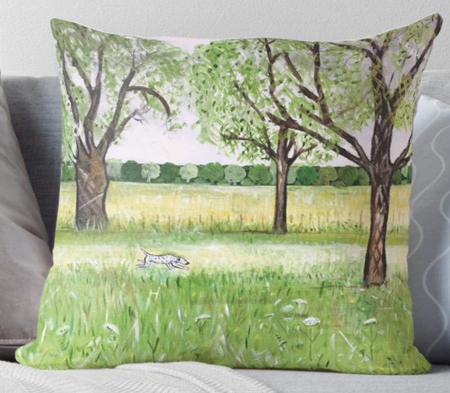 Throw Cushion Featuring The Painting ‘Essence Of Summer’