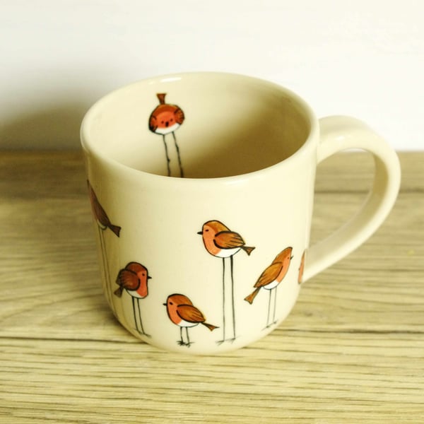 Medium Mug - Robins (Long Legs)