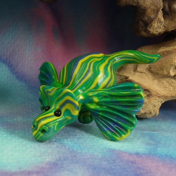 Tiny Elemental Dragon 'Dremmel' OOAK Sculpt by artist Ann Galvin
