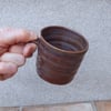 Coffee mug tea cup square hand thrown in stoneware 