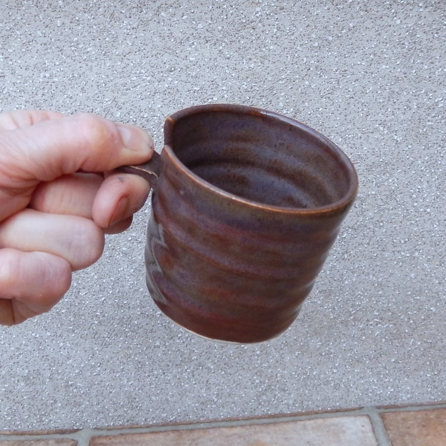Espresso coffee cup or whisky tumbler in stoneware hand thrown