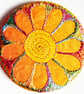 58mm Fabric Pocket Mirror with Free Machine Embroidery