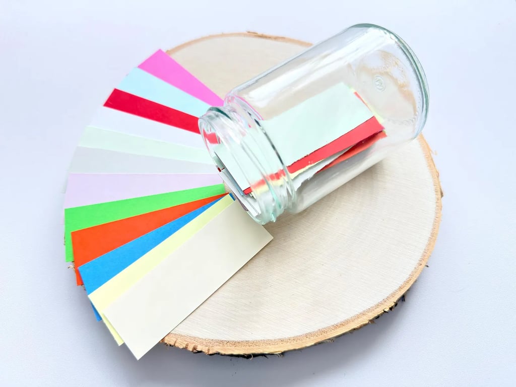DIY Memory Jar, 50 Blank Cards, Write Your Own Quotes Notes Memories Messages 