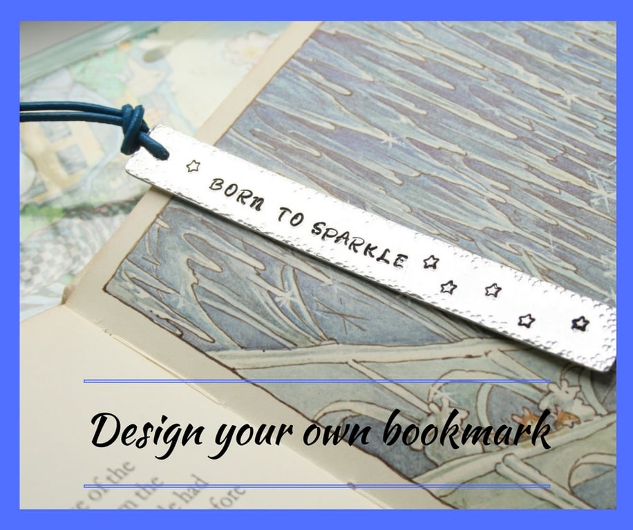 Design your own hand stamped bookmark