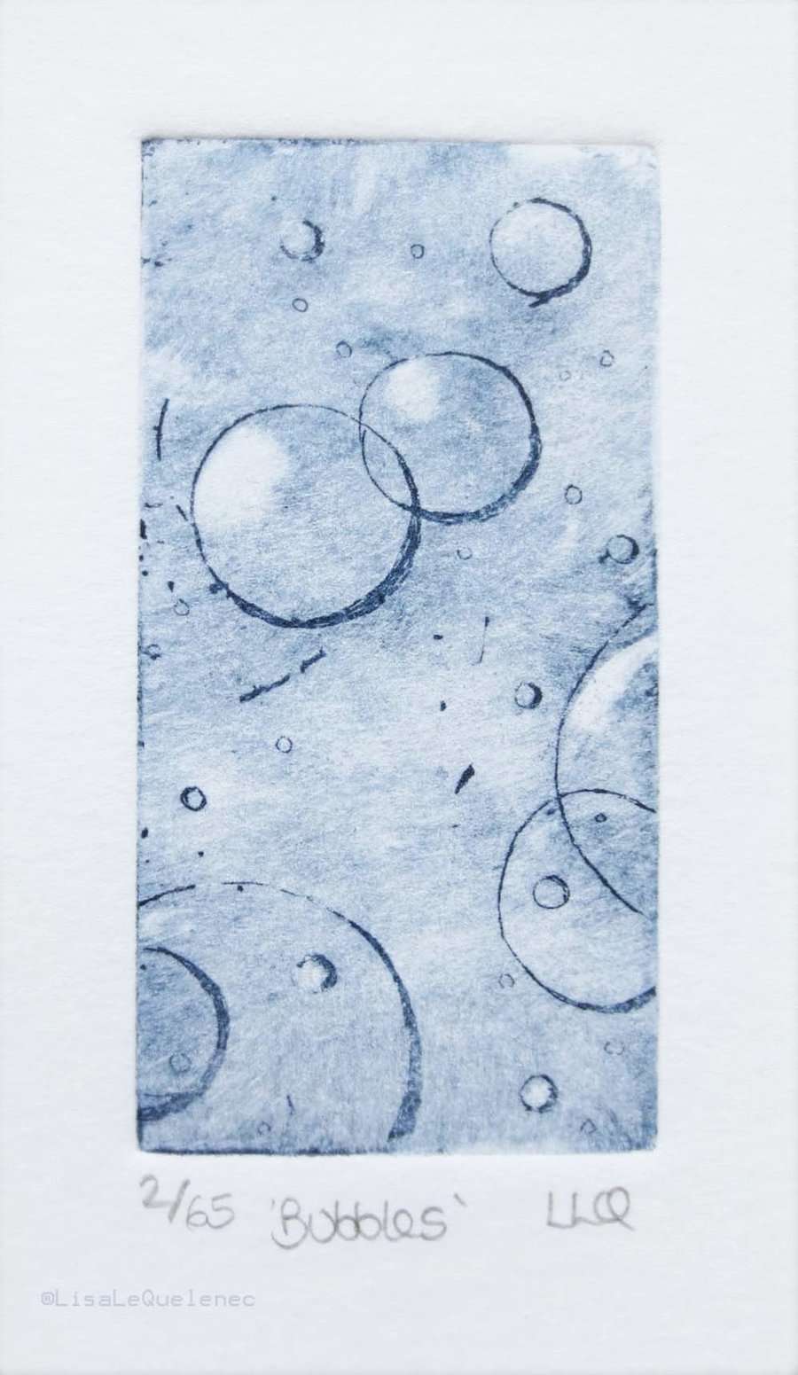 Original etching print bubbles no.2 of 65 limted edition