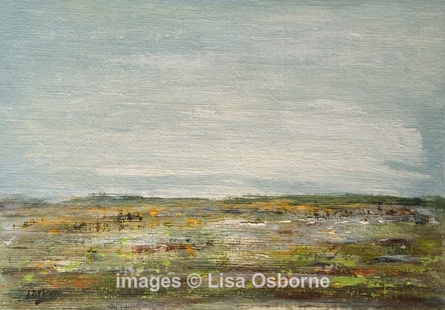 Marshes, early morning - original acrylic of coastal landscape