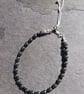 Haematite onyx and silver bracelet - Image 1