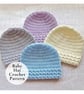 Crochet Baby Hat Pattern PDF Puff V Stitch Newborn to 6 Months - Image 2