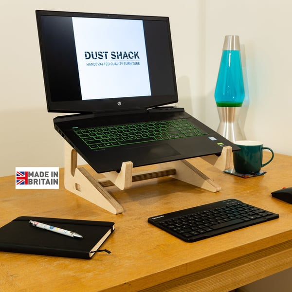 Wooden Laptop Stand fold away and portable Made From Birch Plywood