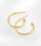 (EK30) 10 pcs, 25mm Gold Plated Earrings Hoop Findings 