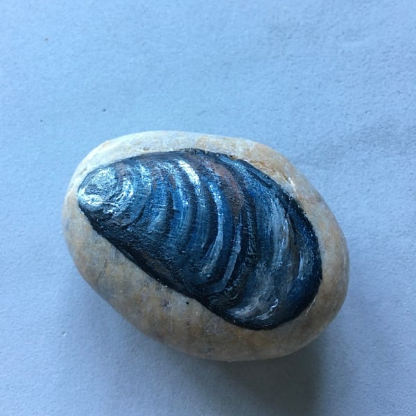 Shell painted pebble