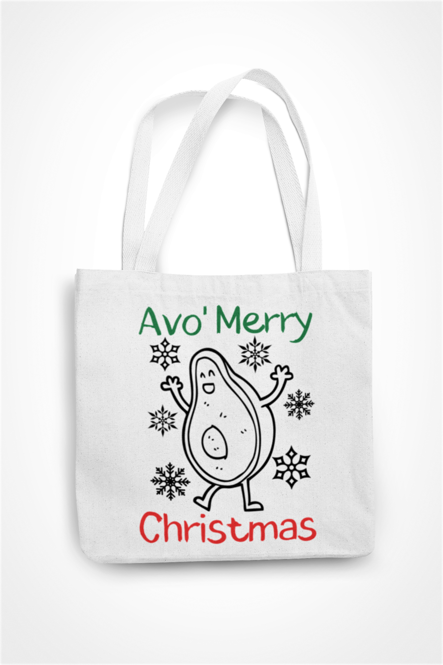 Avo Merry Christmas - Novelty Funny Christmas Tote Bag Avocardo themed