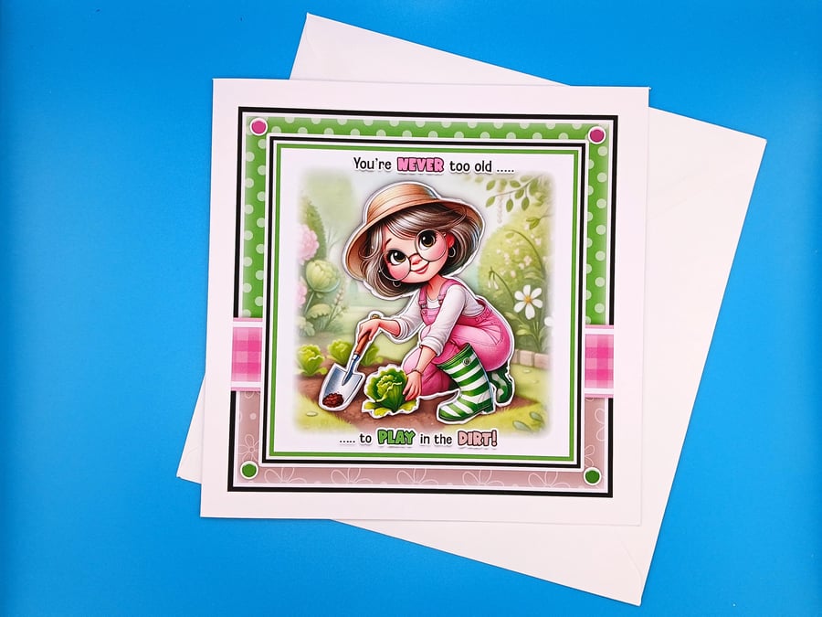 Funny Gardening Birthday Card For Her