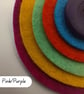Rainbow Circles Felt Brooch  - Image 8