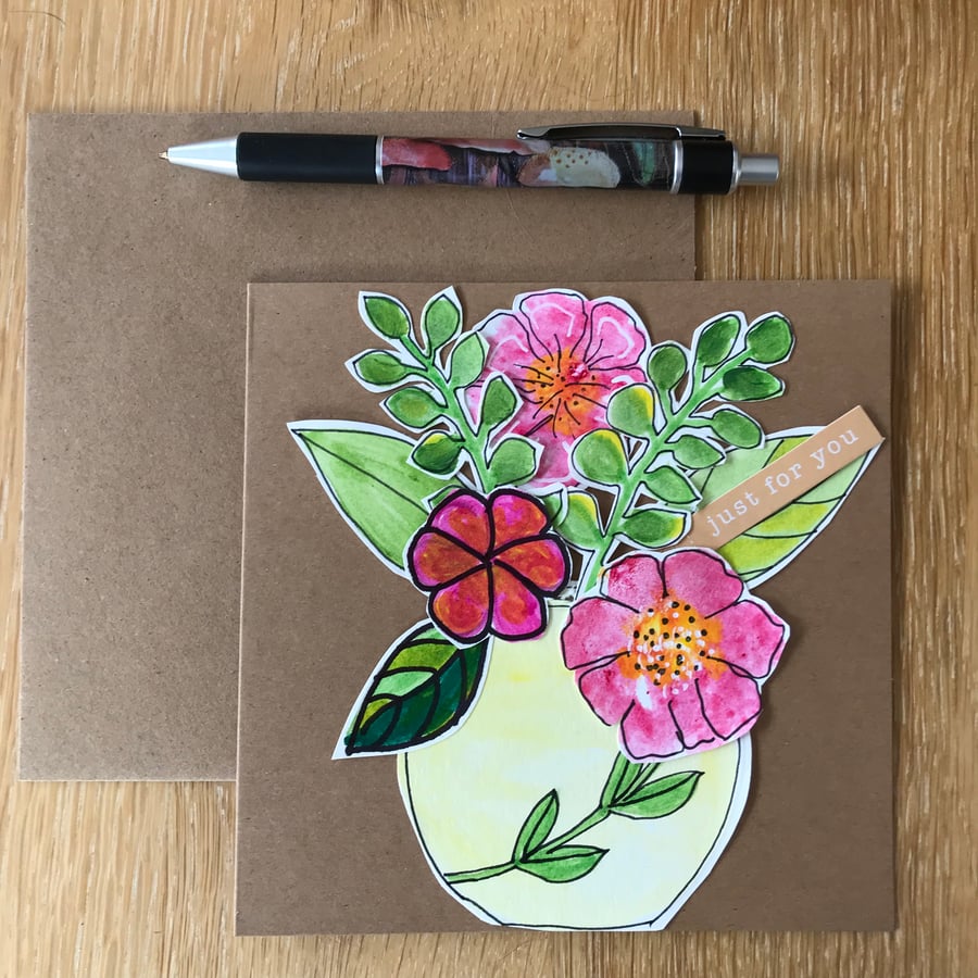 Hand painted greetings card 