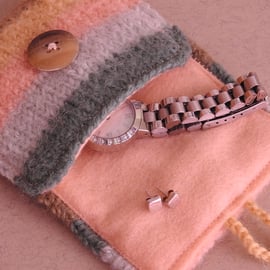 Tiny Treasures Purse, Mini Knitted Pouch