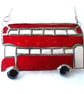 London Bus Suncatcher Stained Glass Red Double Decker - Image 3