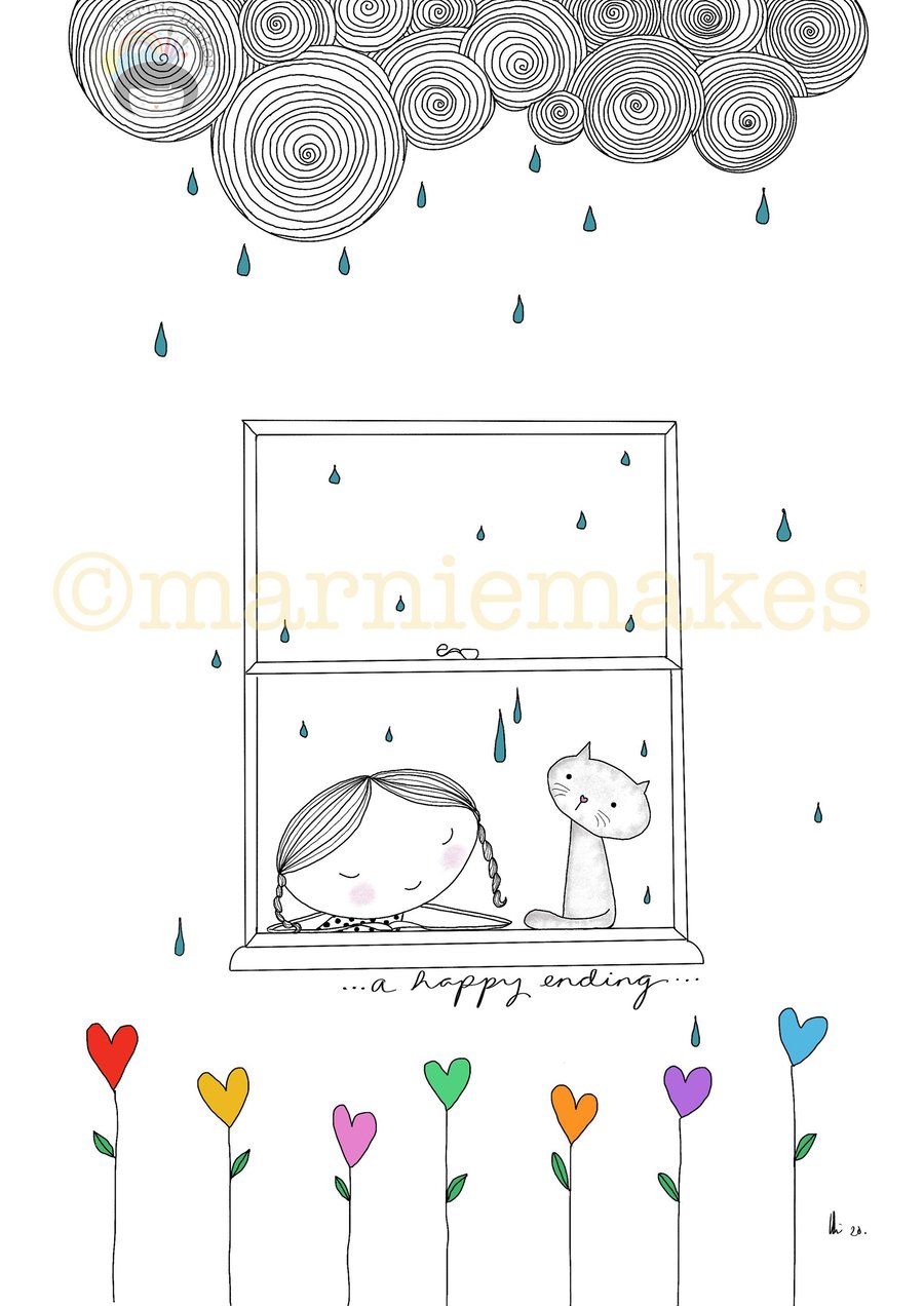 A Happy Ending- A5 Giclee Print