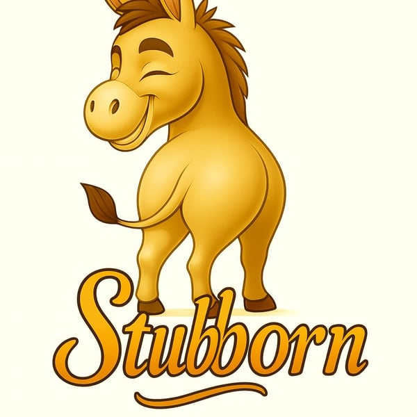 Funny Donkey Poster Cartoon Style Wall Art