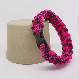 Paracord Bracelet - Pink And Black