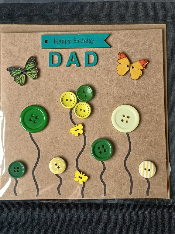 Handmade, dad birthday card 