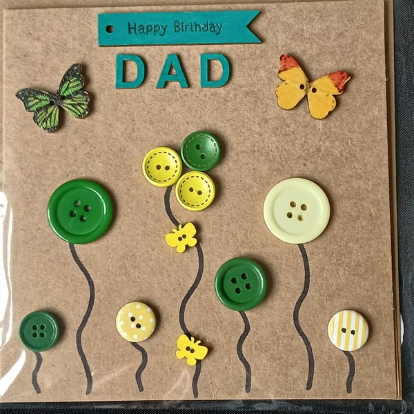 Handmade, dad birthday card 