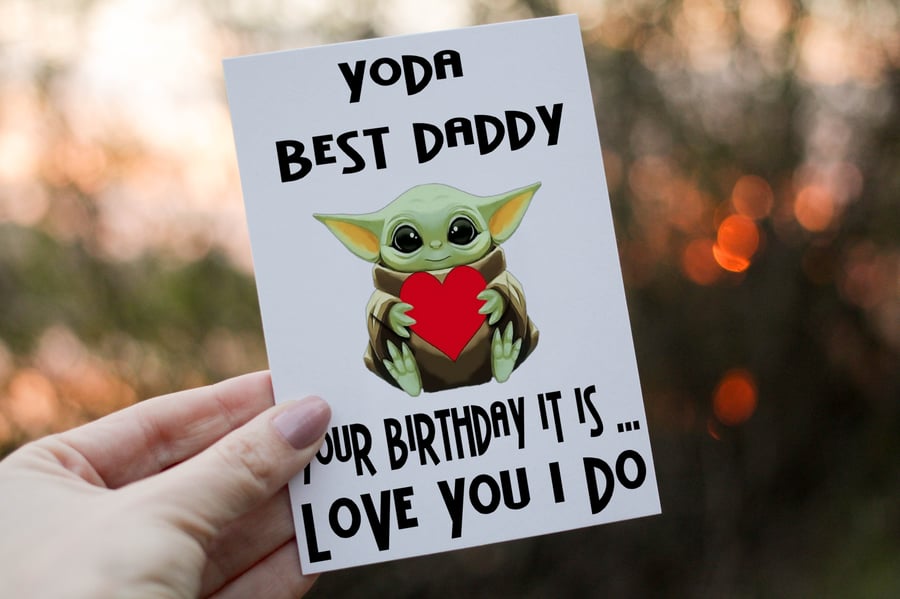 Yoda Best Daddy Birthday Card, Yoda Card for Daddy, Special Daddy Birthday Card