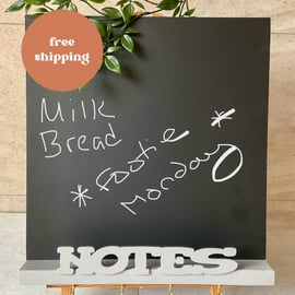 ‘Notes’ chalk blackboard and key rack. Upcycled. Free delivery 
