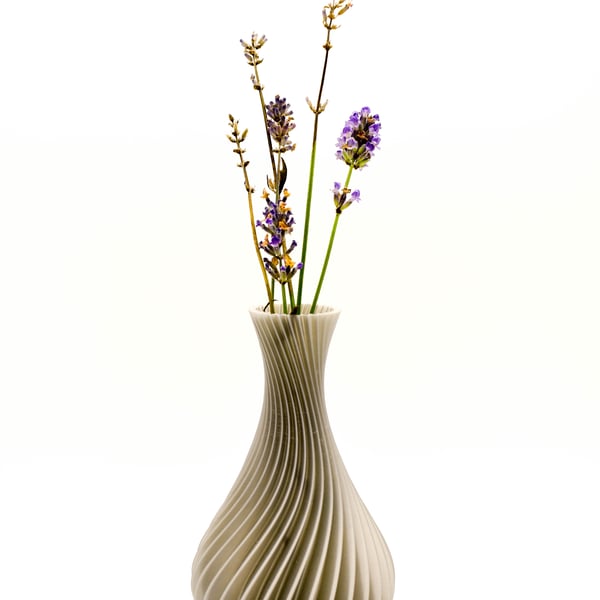 SOLD - 3D Printed bud vase - small silver grey