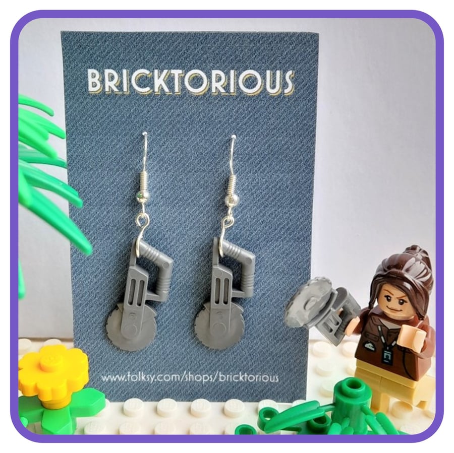 Lego Chainsaw Earrings