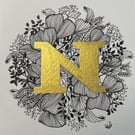 Gold Letter Card