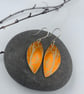 Orange aluminium winter tree earrings - Image 1