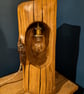 Hollowed oak beam table lamp