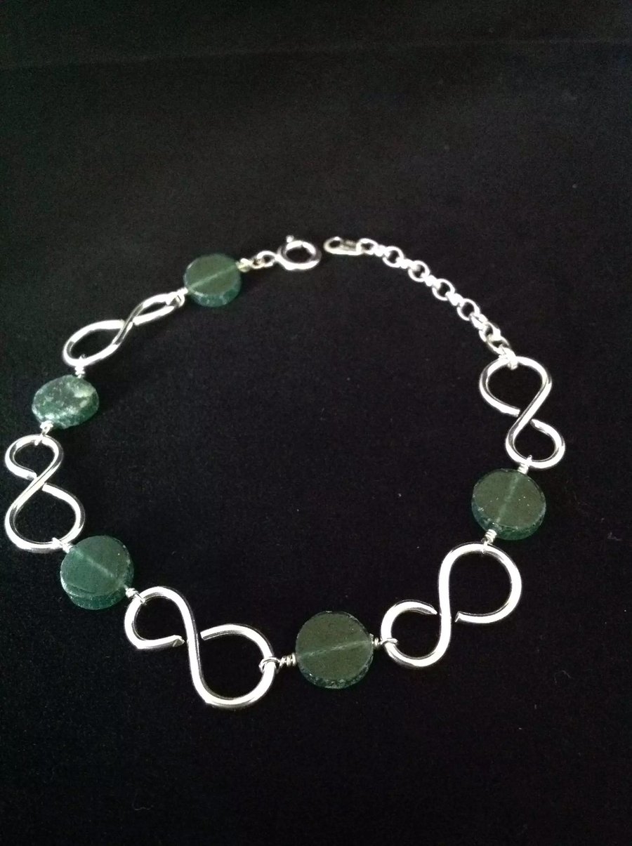 Jade infinity bracelet 