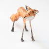 Geno Small Paper Mache Fox Sculpture