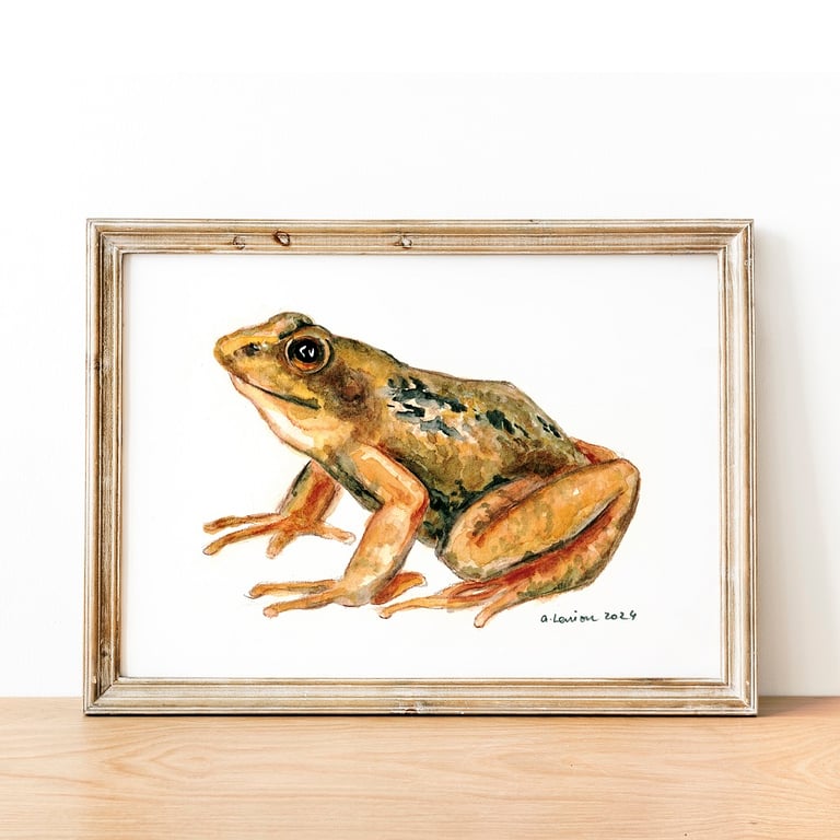 Hoppy Frog A5 Inkjet Print