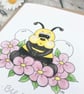 Flower Bee Card - Birthday Card - Bee Card - Image 4