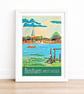 Bosham travel poster print by Susie West - Image 3