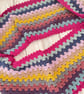 Multicoloured Crochet Infinity Scarf - Handmade - Granny Stripe - Image 4