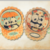 Panda 3D Decoupage Easel Note Cards, Small, Round, Various Occasions - HCHP30