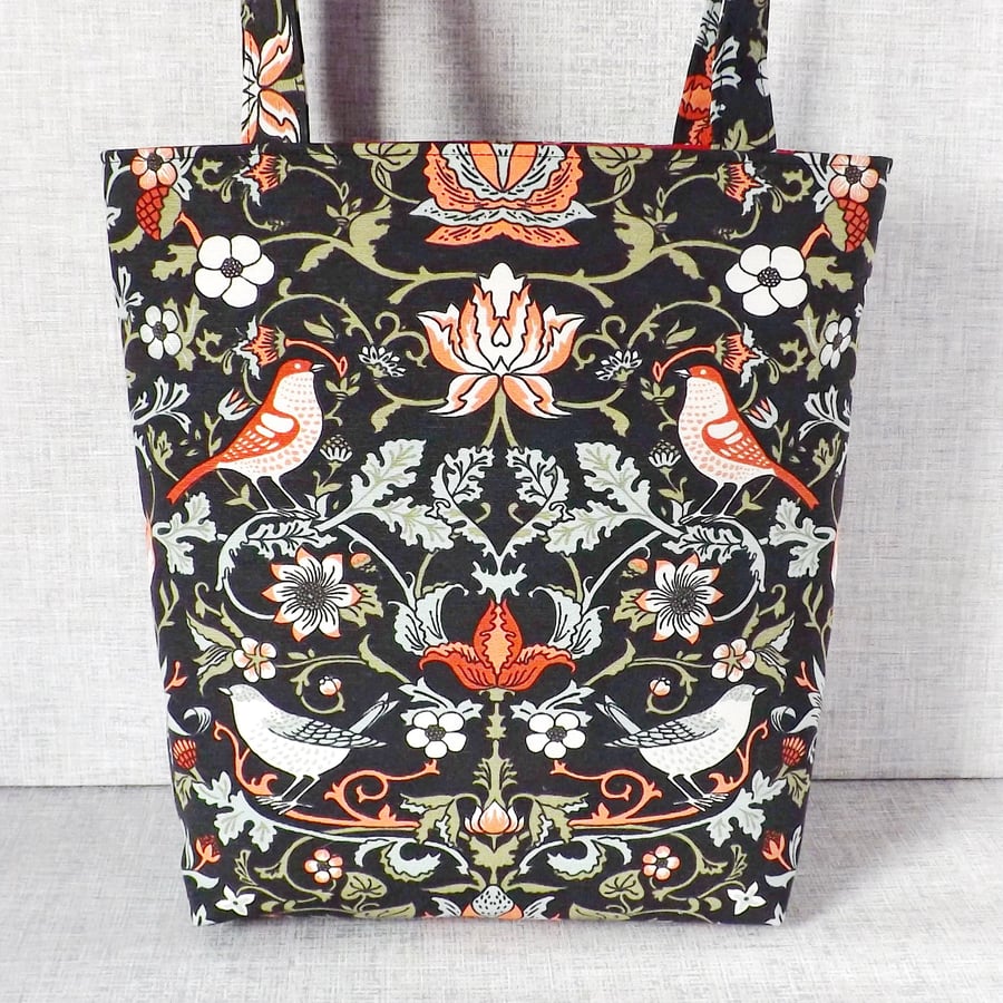  Tote bag, shopping bag, birds and flowers