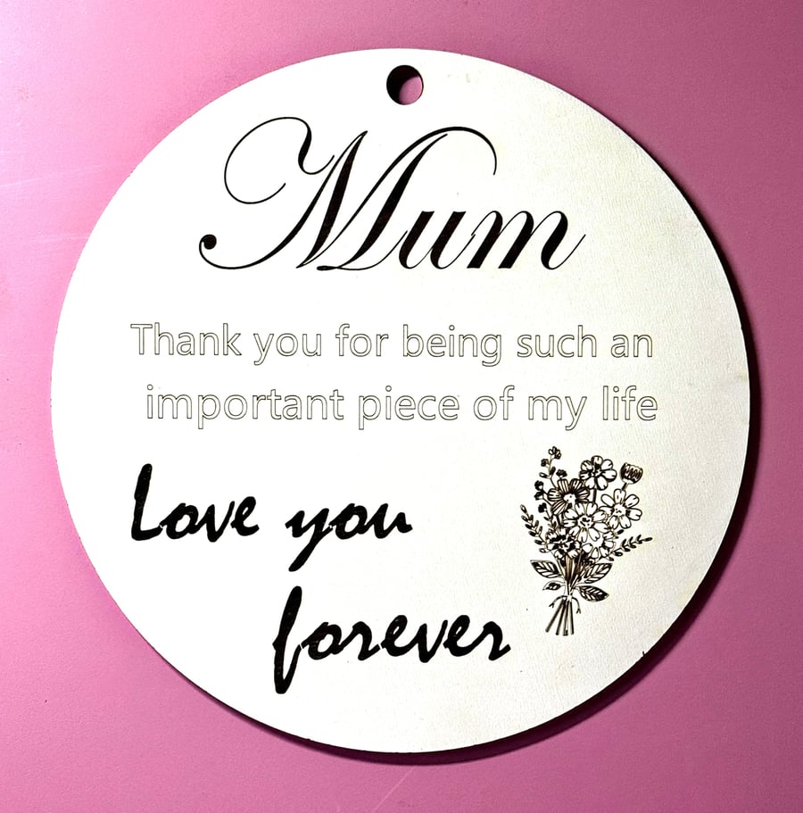 Wooden Mum Plaque – A Heartfelt Mother’s Day Keepsake