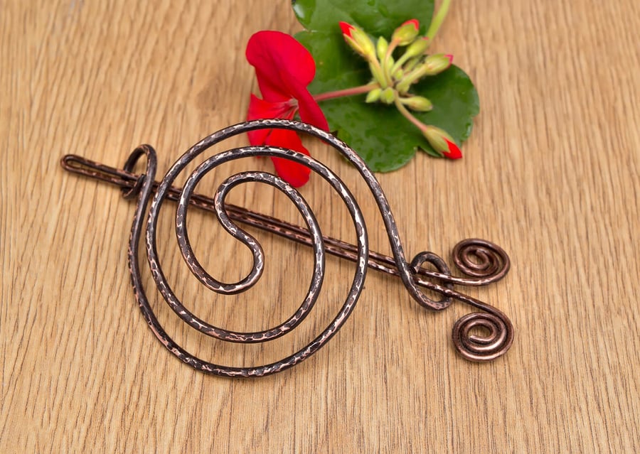 Antique copper Hair bun holder ,Hair bun slide,hair bun barrette,